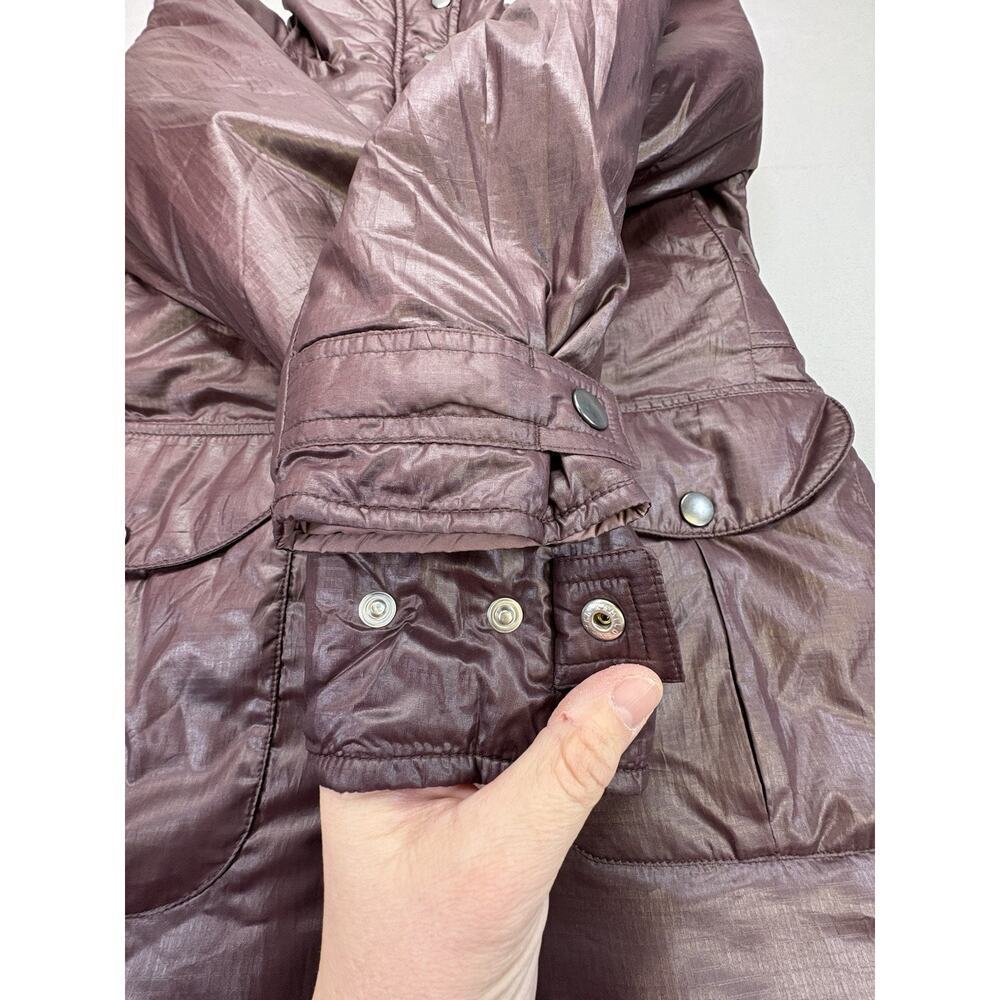 Patagonia Girls Medium 10 Insulated Long Coat Cocoa Parka Full Zip Pockets - Picture 9 of 14